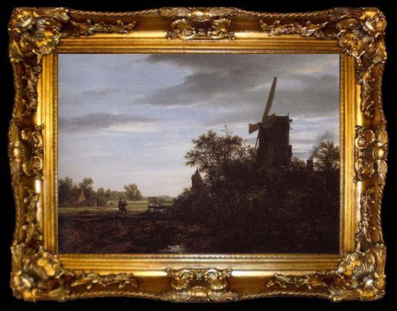 framed  Jacob van Ruisdael A Windmill near Fields, ta009-2